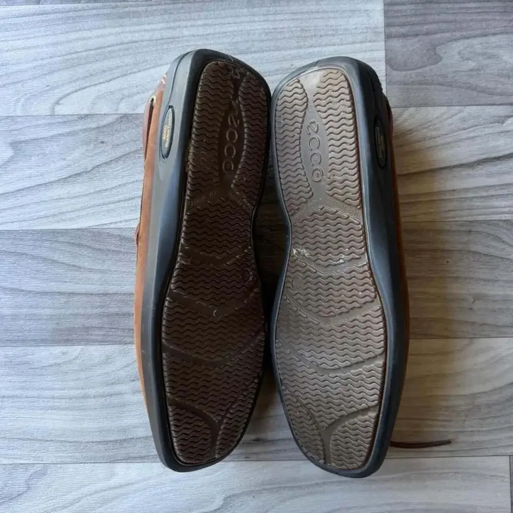 ECCO Brown Leather Boat Shoes